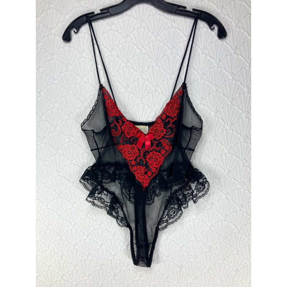 Secret Treasures Witchy Whimsigoth Sheer Mesh Babydoll Lingerie Top Womens Sz M